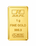 1 Gram Gold Bar 24kt(999.9 Purity) - Bangalore Refinery