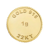 1 Gram Gold Coin 22kt (916 Purity) - Bangalore Refinery