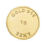 1 Gram Lakshmi Gold Coin 22kt (916 Purity) - Bangalore Refinery