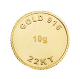 10 Gram Gold Coin 22Kt (916 Purity) - Bangalore Refinery