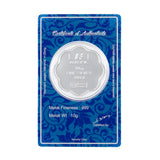 10 Gram King Flower Shape Silver Coin (999 Purity) - Bangalore Refinery