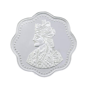 10 Gram King Flower Shape Silver Coin (999 Purity) - Bangalore Refinery
