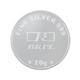 20 Gram Happy Wedding Anniversary Silver Coin (999 Purity) - Bangalore Refinery