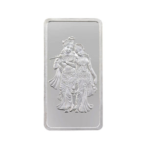 25 Gram Radha Krishna Silver Bar (999 Purity) - Bangalore Refinery