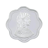 10 Gram Queen Flower Shape Silver Coin (999 Purity) - Bangalore Refinery
