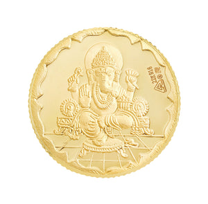 4 Gram Ganesh Gold Coin 22kt(916 Purity) - Bangalore Refinery