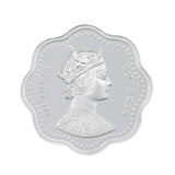 10 Gram Victoria Empress Flower Shape Silver Coin (999 Purity) - Bangalore Refinery