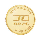 2 Gram Gold Coin 22kt (916 Purity) - Bangalore Refinery