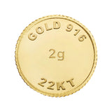 2 Gram Gold Coin 22kt (916 Purity) - Bangalore Refinery