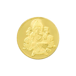 4 Gram Ganesh Gold Coin 24kt(999 Purity) - Bangalore Refinery