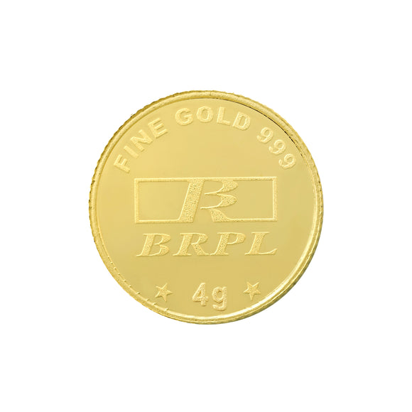 4 Gram Gold Coin 24kt(999 Purity) - Bangalore Refinery