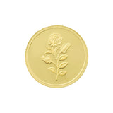 1 Gram 24kt Gold Rose Coin  (999 Purity) - Bangalore Refinery