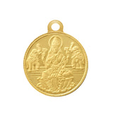 5.2 Gm Round Lakshmi 24k (999) Yellow Gold Pendant (Without hook) - Bangalore Refinery