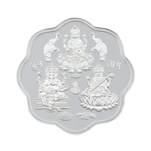 10 Gram 3 in 1 Flower Shape Silver Coin (999 Purity) - Bangalore Refinery