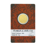 4 Gram 24kt Gold Rose Coin  (999 Purity) - Bangalore Refinery