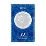 10 Gram Leaf Flower Shape Silver Coin (999 Purity) - Bangalore Refinery