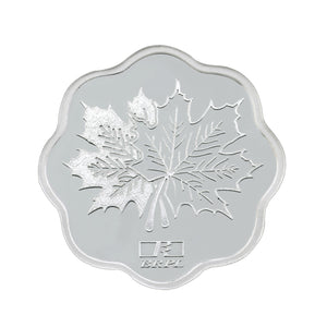 10 Gram Leaf Flower Shape Silver Coin (999 Purity) - Bangalore Refinery