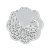 10 Gram Peacock Flower Shape  Silver Coin (999 Purity) - Bangalore Refinery