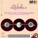 Swastik Silver Rakhi (999 Purity) - Bangalore Refinery