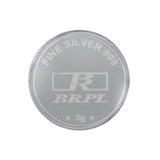 3gm 999 Purity Silver Coins - Bangalore Refinery
