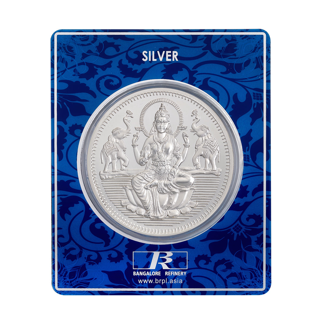 100 Gram Lakshmi Silver Coin (999 Purity) – Bangalore Refinery