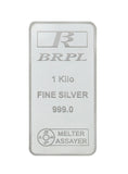 1000 Gram Silver Bar (999 Purity) 1kg - Bangalore Refinery