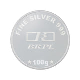 100 Gram Lord Shrinath ji  Silver Coin (999 Purity) - Bangalore Refinery