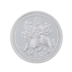 50 Gram Goddess Chamundi / Durga Matha  Silver Coin (999 Purity) - Bangalore Refinery