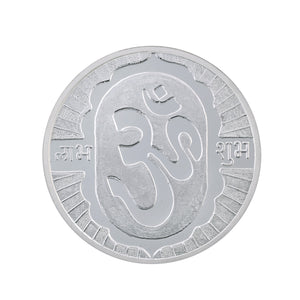 100 Gram Om  Silver Coin (999 Purity) - Bangalore Refinery