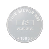 100 Gram Om  Silver Coin (999 Purity) - Bangalore Refinery