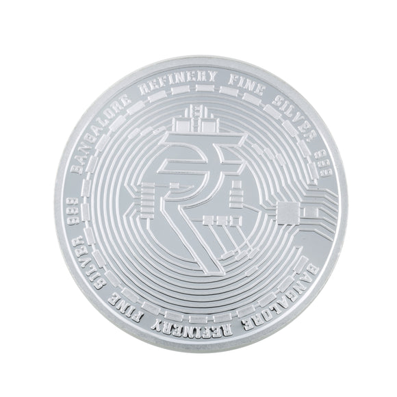 50 Gram Crypto Silver Coin (999 Purity) - Bangalore Refinery