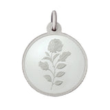 5 gm Round Rose Silver Pendant(999 Purity) - Bangalore Refinery