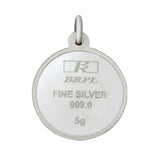 5 gm Round Rose Silver Pendant(999 Purity) - Bangalore Refinery