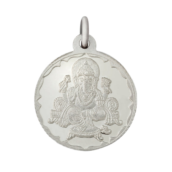 5 gm Round Ganesh Silver Pendant(999 Purity) - Bangalore Refinery