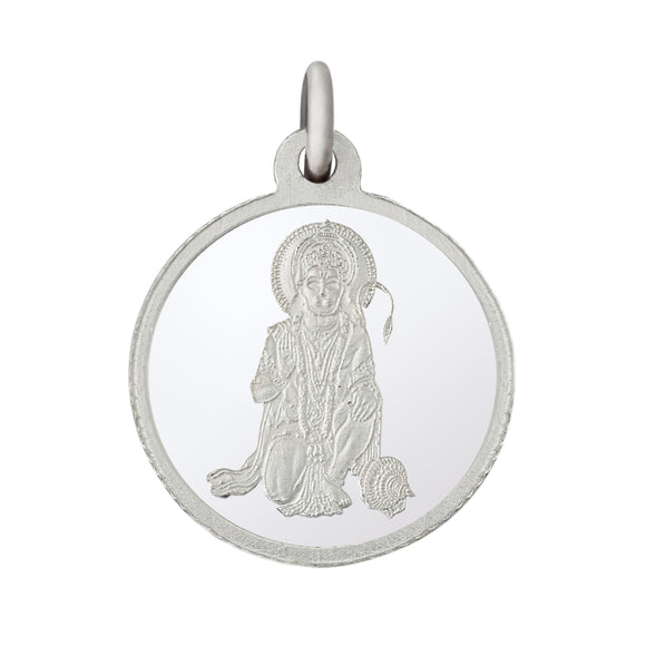 5 gm Round Hanuman Silver Pendant(999 Purity) - Bangalore Refinery