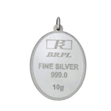 10 gm Oval Ganesh Silver Pendant(999 Purity) - Bangalore Refinery