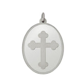 10 gm Oval Cross Silver Pendant(999 Purity) - Bangalore Refinery