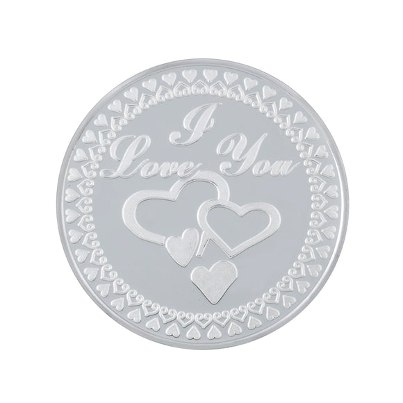 20 Gram I Love You Silver Coin (999 Purity) - Bangalore Refinery