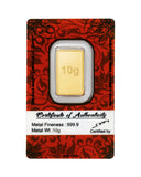 10 Gram Gold Bar 24kt (999.9 Purity) - Bangalore Refinery