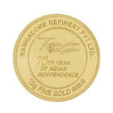 10 Gram 24kt (999 Purity) Mars Orbiter Mission / Mangalyaan Gold Coin - Bangalore Refinery