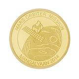5 Gram 24kt (999 Purity) Mars Orbiter Mission / Mangalyaan Gold Coin - Bangalore Refinery