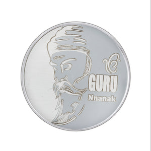 20 Gram Guru Nanak  Silver Coin (999 Purity) - Bangalore Refinery