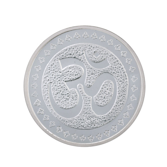 5 Gram Om Silver Coin (999 Purity) - Bangalore Refinery