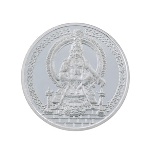 10 Gram Lord Ayyappa Silver Coin (999 Purity) - Bangalore Refinery