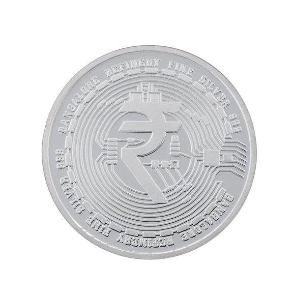 20 Gram Crypto Silver Coin (999 Purity) - Bangalore Refinery