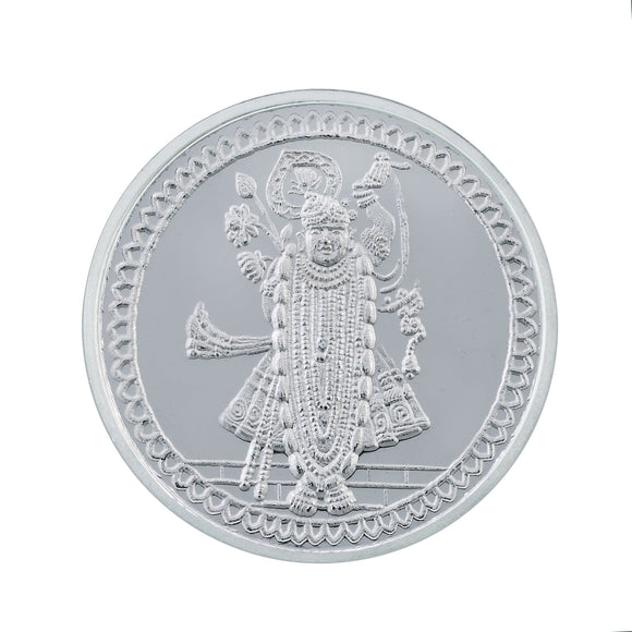 5 Gram Lord Shrinath ji  Silver Coin (999 Purity) - Bangalore Refinery
