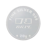 20 Gram Radha Krishna Silver Coin (999 Purity) - Bangalore Refinery
