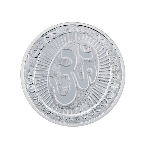 20 Gram Om Silver Coin (999 Purity) - Bangalore Refinery