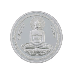 5 Gram Bhagwan Mahaveer with Mantra Silver Coin (999 Purity) - Bangalore Refinery