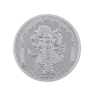 10 Gram Lord Srinath ji Silver Coin (999 Purity) - Bangalore Refinery